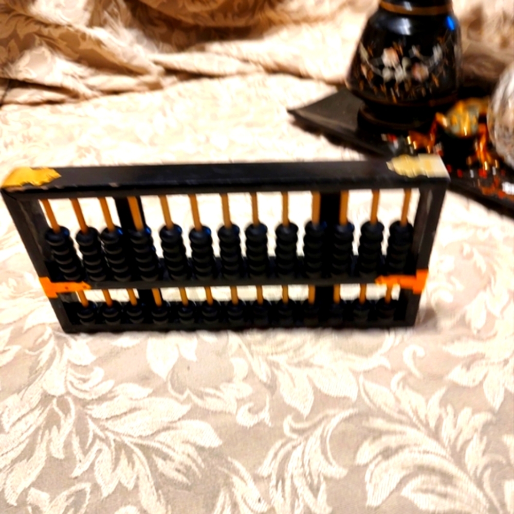⛩️ True Antique 1940's Authentic "Lotus Flower" Abacus - Picture 10 of 10